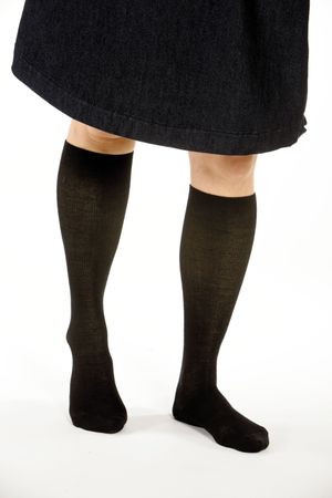 St�dkn�strumpa i ull i gruppen Strumpor / Ullstrumpor hos Gus Textil AB (241937r)