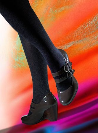 Vogue colore Strumpbyxor 60 den Tweed Black i gruppen Underkl�der / Dam / Strumpbyxor hos Gus Textil AB (5675r)