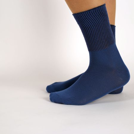 Gus-Ankel® strumpor med lös resår bomull Jeansblå 32-35