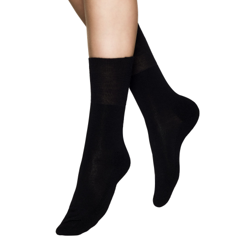 Dam ull strumpor Terry wool lady 39-41 svart