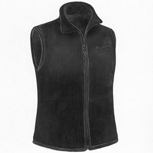 Frottéstickad ullväst Marin XXXL