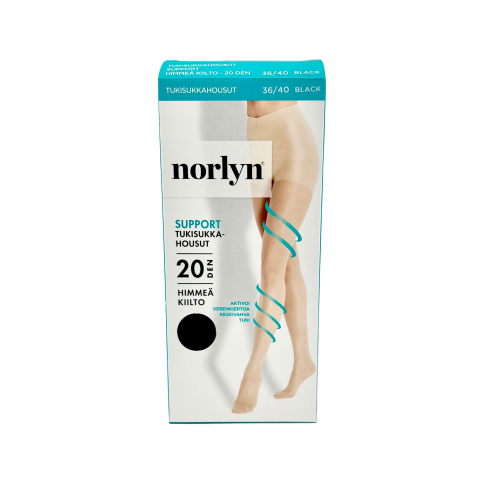 Gus-Stödstrumpbyxor 20 den 5-pack Svart 36-40