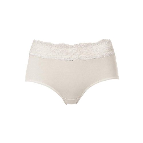 2-Pack Miditrosor med Spets L Champagne