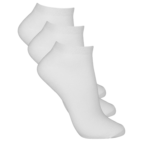 6-pack Strumpor bambusock lågt skaft vit 43-45