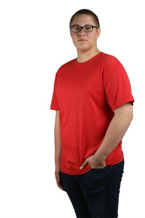 T-shirt dam/herr röd 6XL