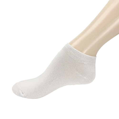 Strumpor enfärgad sneaker bambu Vit 40-45
