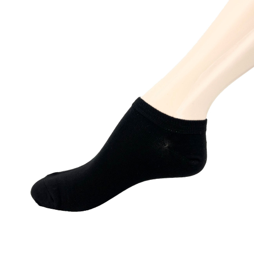 2-pack Strumpor enfärgad sneaker bambu Svart 40-45