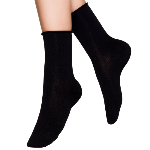 Skön ankelsocka i zerogarn Svart 36-38