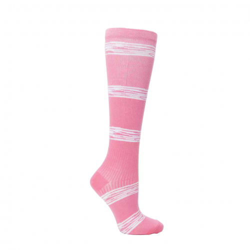 10-pack Stödstrumpor knä lågpris rosa/vitrandig 36-40