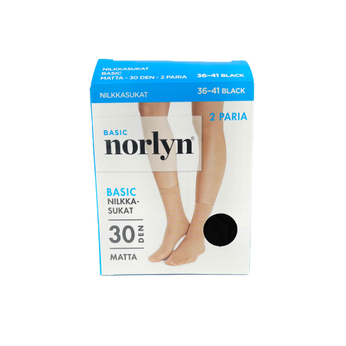 4-pack Ankelsock 30 den nylon Svart