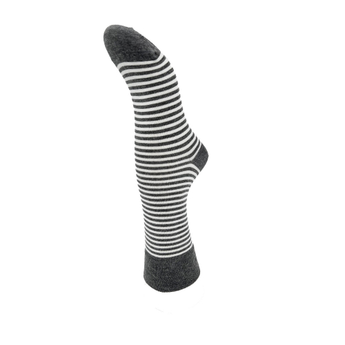 Millers strumpor luxury bambu smalrand grå/vit 41-45