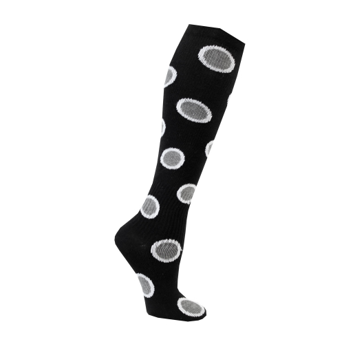 10-pack Bambu stödstrumpor knä svart/stora prickar 36-40