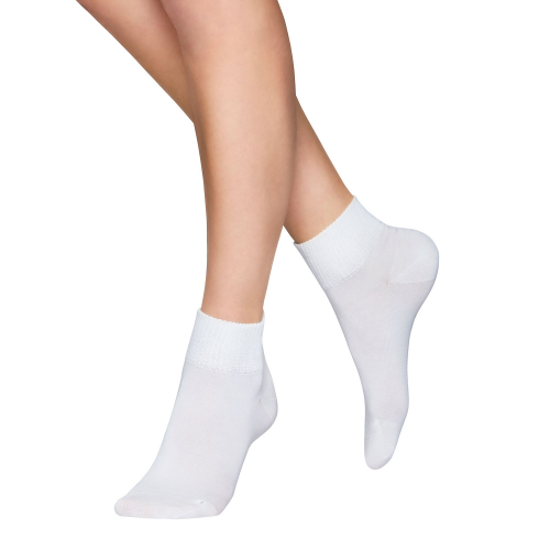 2-pack Strumpor lyocell sneakers vit 39-41