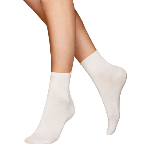 2-pack Strumpor lyocell ankelsock vit 39-41