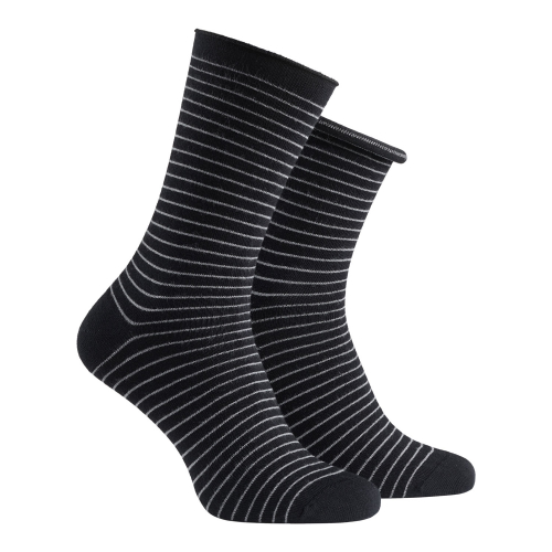 2-pack Diabetesstrumpor bambu grårandig 37-39