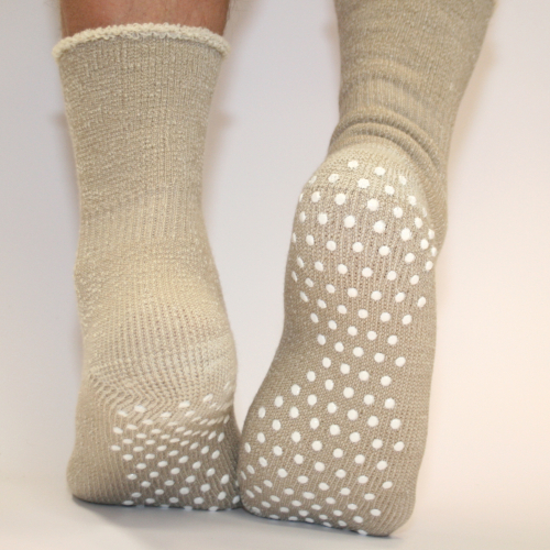 Halksockor frottéstickad ull 600gr Natur 36-39