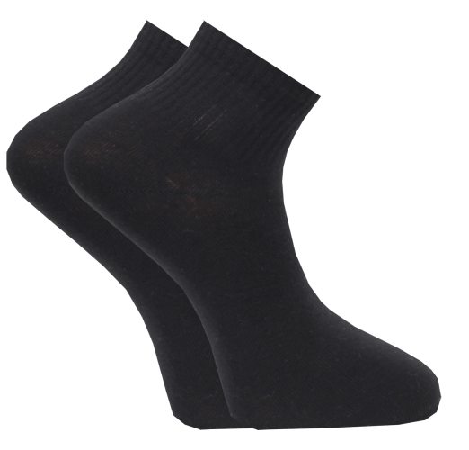 2-pack C-sole quarter m frottésula svart 35-38