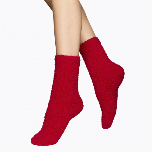 Vogue chenille strumpor berry 36-41