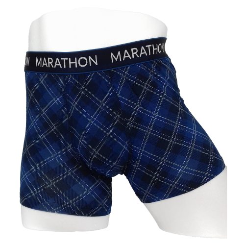 Fynd! Marathon herr boxerkalsonger modal blårutig L