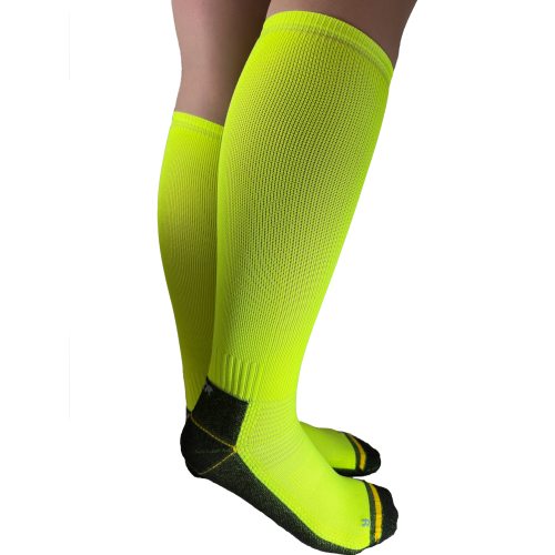 Superfynd! Seger löparstrumpor running mid compression neongul 40-42