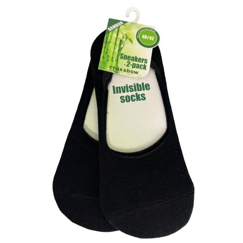 2-pack strumpor Invisible bambusocks svart 43-45