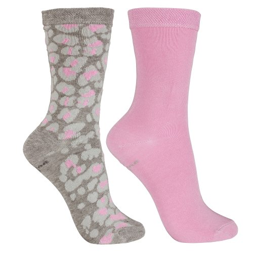 Fynd! 2-pack barnstrumpor bambu rosa leopard 27-30