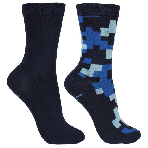 Fynd! 2-pack barnstrumpor bambu marin block 27-30