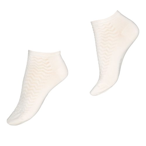 Juniper dam strumpor kort skaft bambu offwhite 36-38