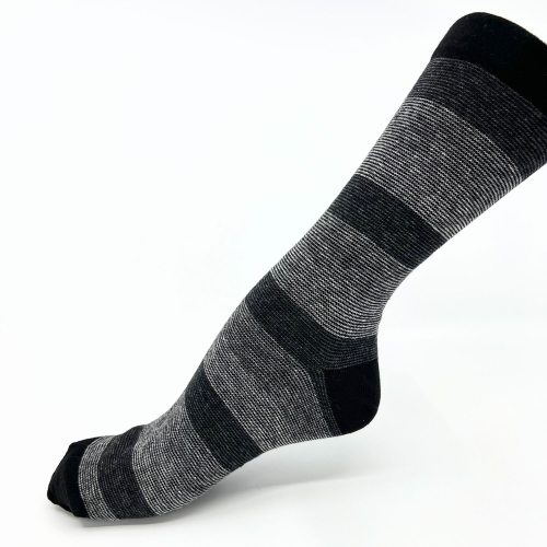 3-pack Best point strumpor ankelsock mjuk resår randig/svart 41-45