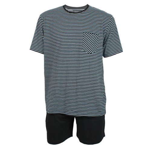 Herr pyjamas korta ben svart/grårandig S