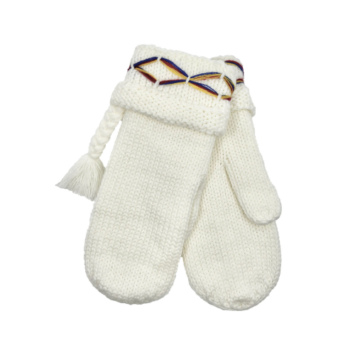 Tumvante med tofs vit one size