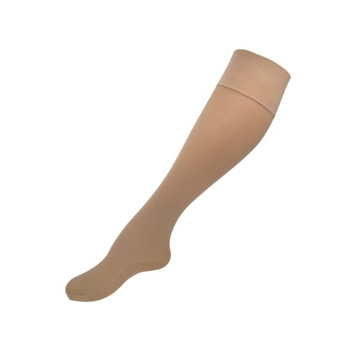 2-pack Ribbad stödknästrumpa 60 den camel 36-41