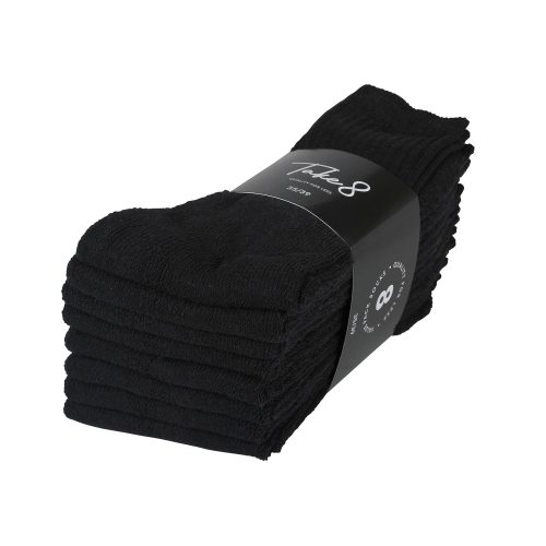 8-pack Tubsockor svart 35-39