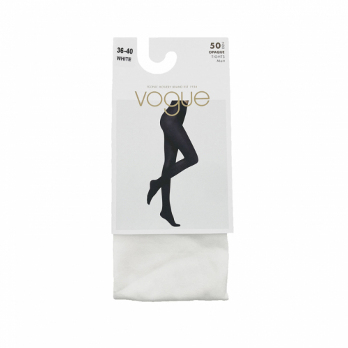 Strumpbyxor 50 den opaque vit 44-48
