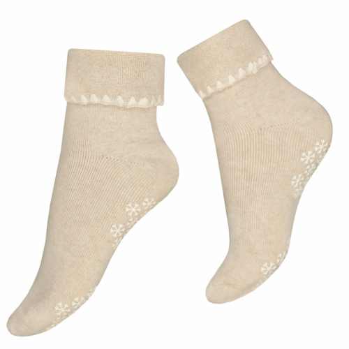 Heather wool anti-slip beige 37-41