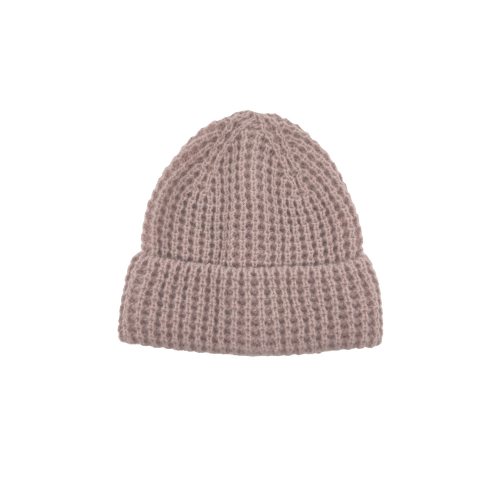 Stickad mössa rosa one size