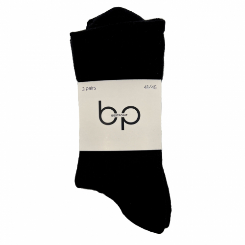3-pack Best Point herr sportstrumpor svart 41-45