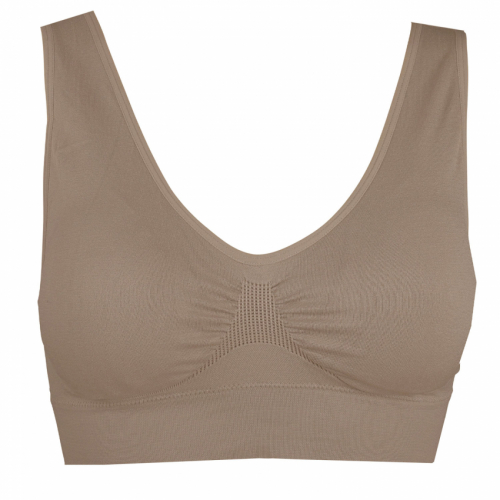 Seamless top beige S