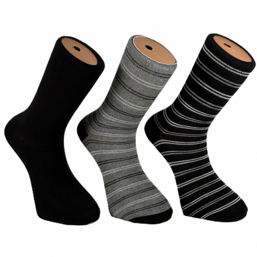 3-pack bambusocka svartmix 41-46