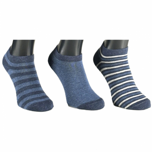 6-pack Millers mönstrade sneakers blårandig 36-40