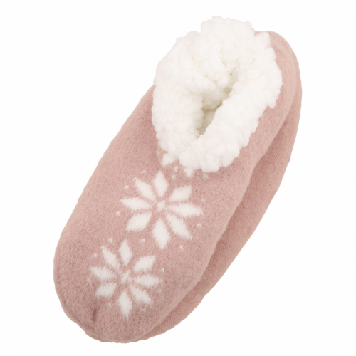 Toffel stjärna med halkbeläggning rosa one size