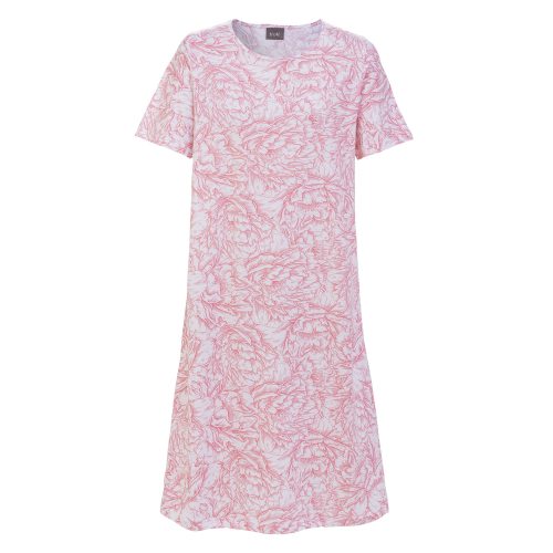 Nattlinne kort ärm pioner rosa L