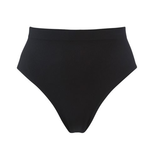 High waist trosor midi seamless svart XXL