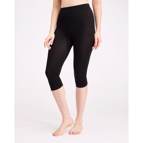 Seamless capri leggings 100 den svart L-XL