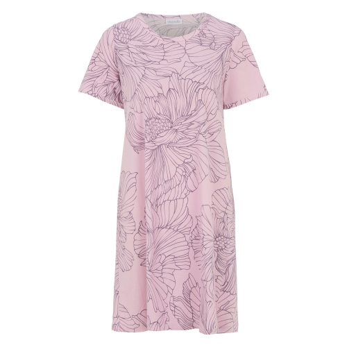 Fynd! Nattlinne kort ärm storblommigt rosa S