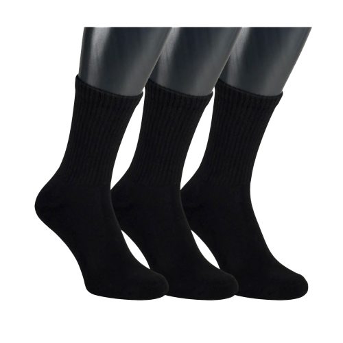 6-pack Millers ankelsockor bambufrotté svart 43-46