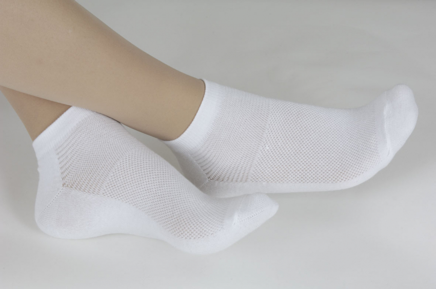 Socka m kort skaft 2-pack Vit 43-45