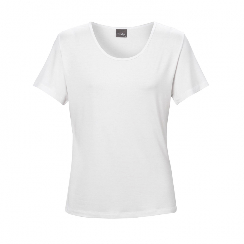 Alternativ bild 1 för Trofe Bamboo Solids T-shirt Vit Bambu Small Dam