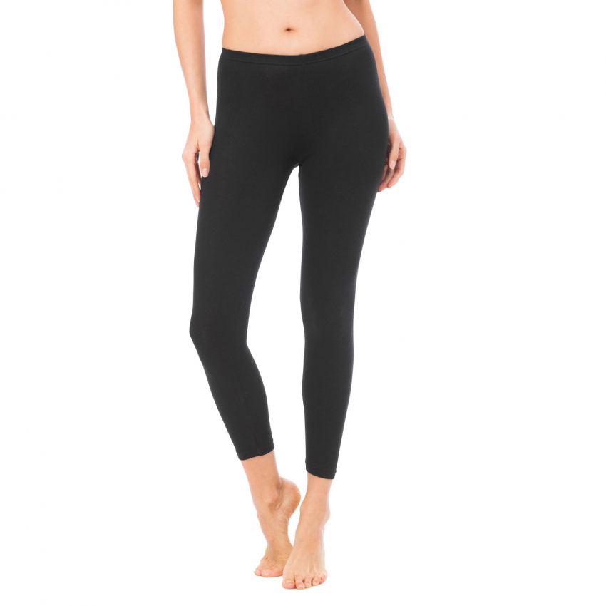 Alternativ bild 1 för Trofe Long Leggings Svart bomull Small Dam