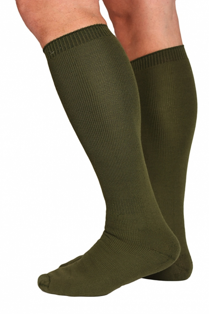 Fynd! II:a sort Knälång frottéstickad ullsocka 400gr i gruppen Strumpor / Knästrumpor hos Gus Textil AB (4221191r)